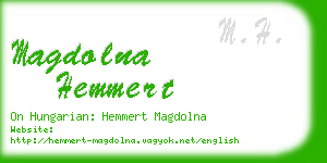 magdolna hemmert business card